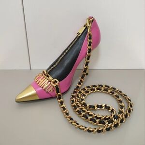 MOSCHINO Authentic pink Crossbody Bag shoe heels bag
